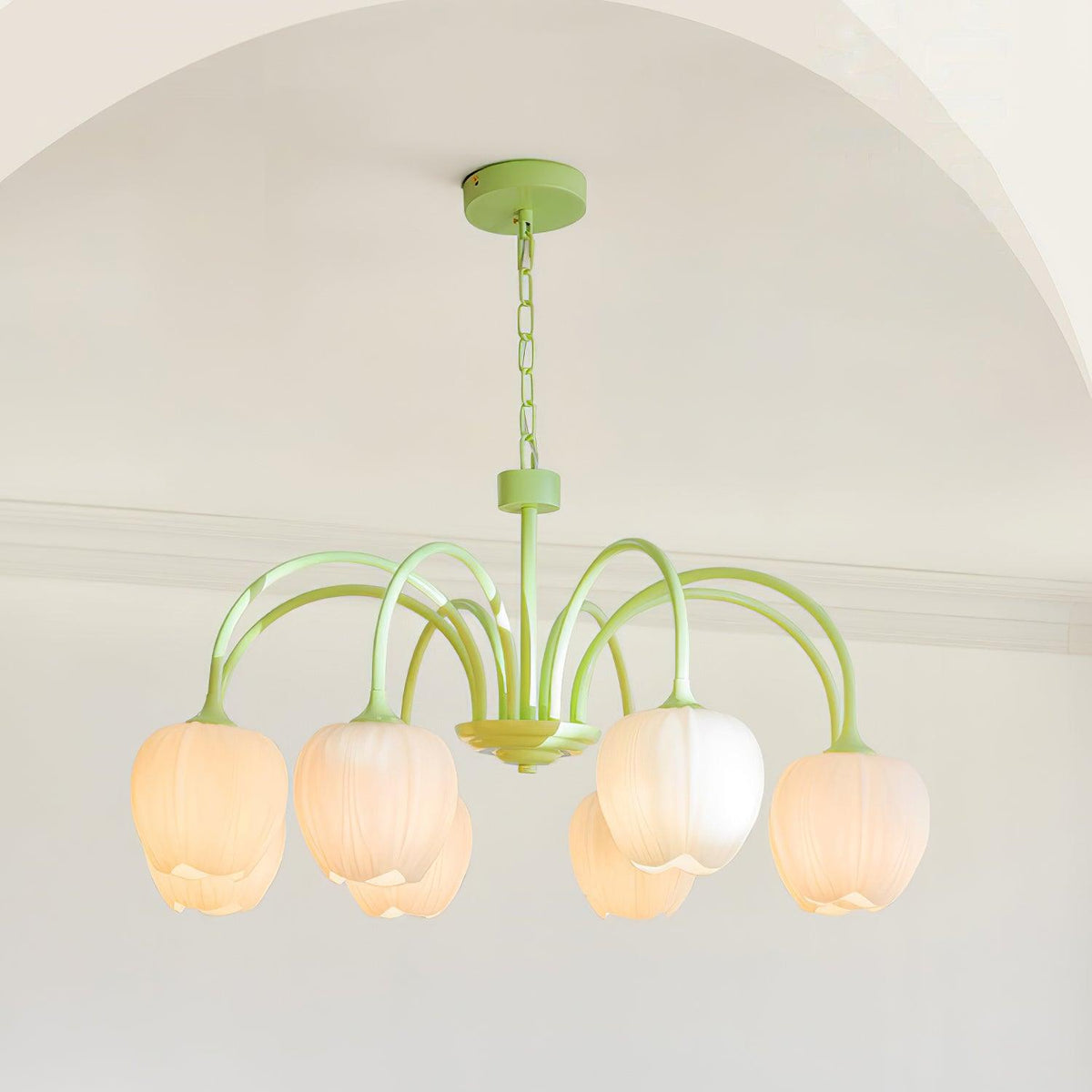 Gaina Tulip Matcha Chandelier