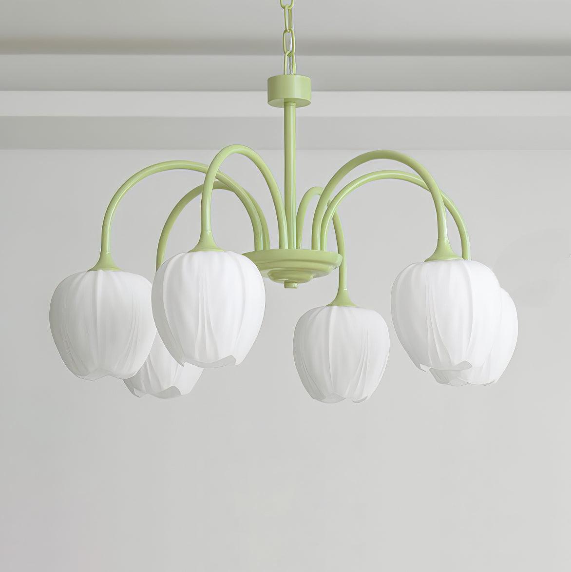 Gaina Tulip Matcha Chandelier