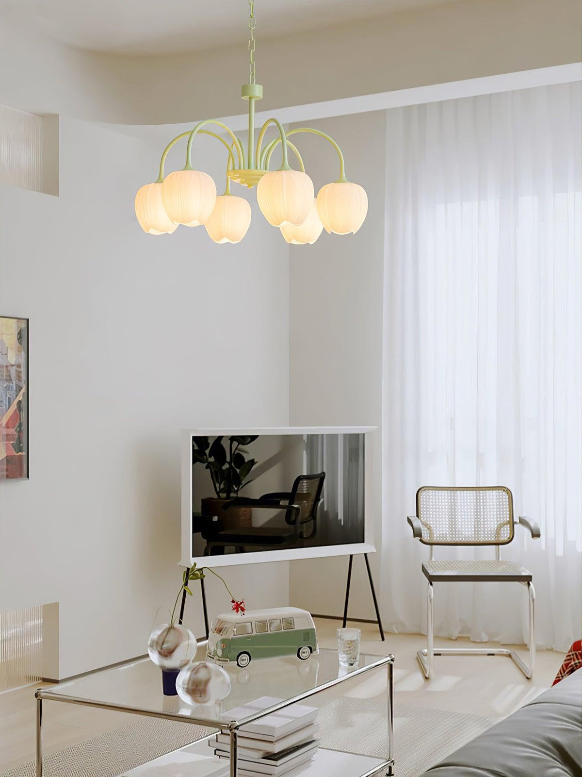 Gaina Tulip Matcha Chandelier
