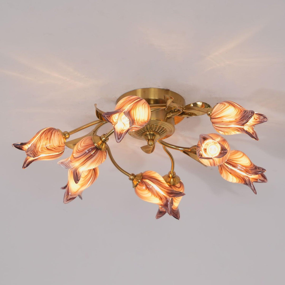Vathaos Tulip Serenade Glass Ceiling Lamp