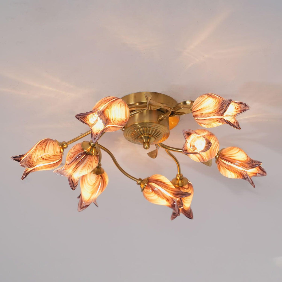 Vathaos Tulip Serenade Glass Ceiling Lamp