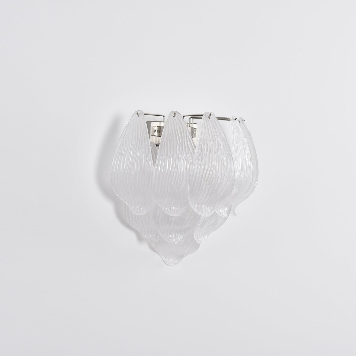 Lioriniella Wall Lamp Murano Glass Petal Frosted Cascading