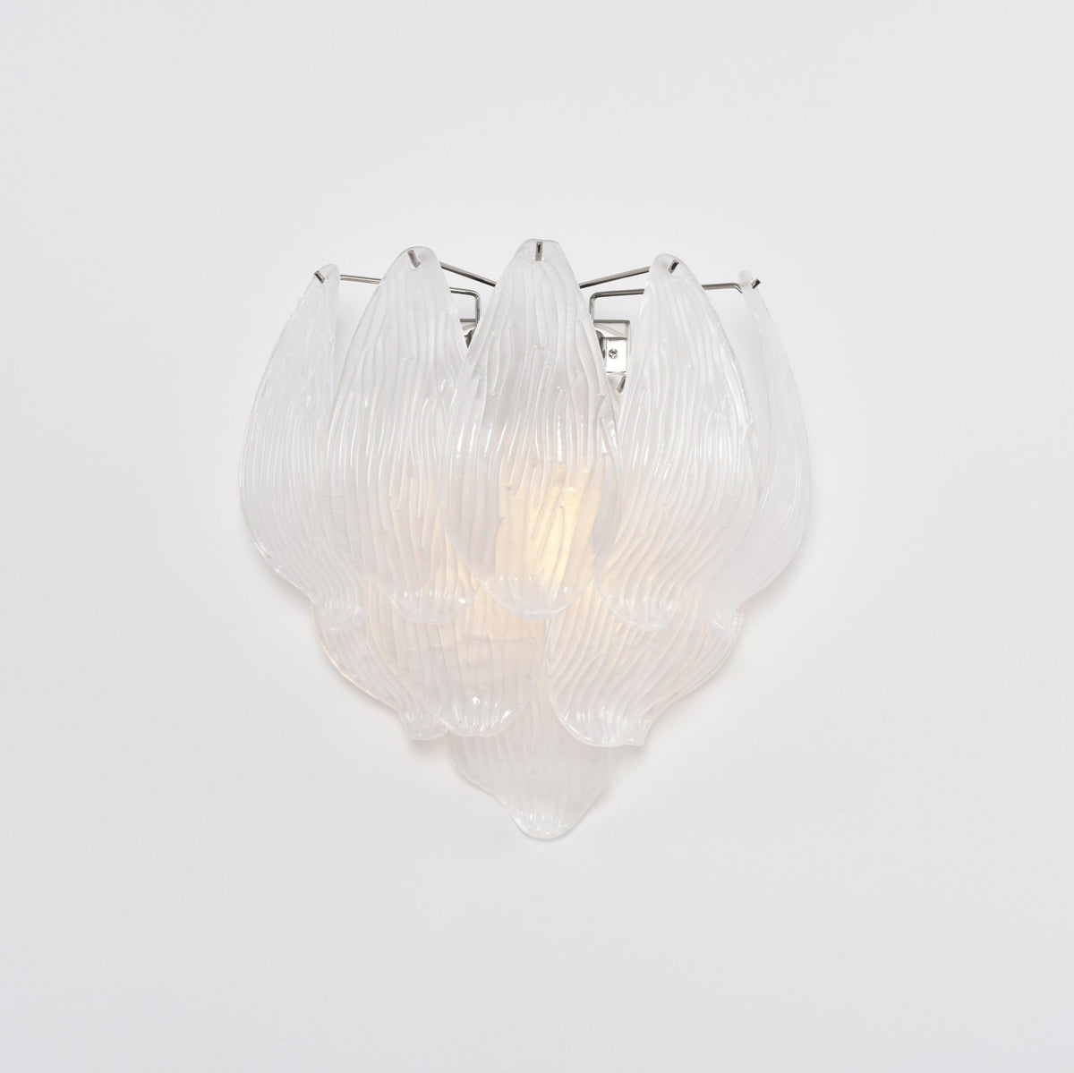 Lioriniella Wall Lamp Murano Glass Petal Frosted Cascading