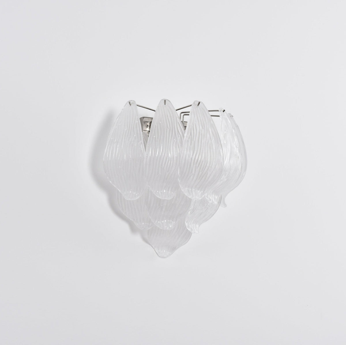 Lioriniella Wall Lamp Murano Glass Petal Frosted Cascading