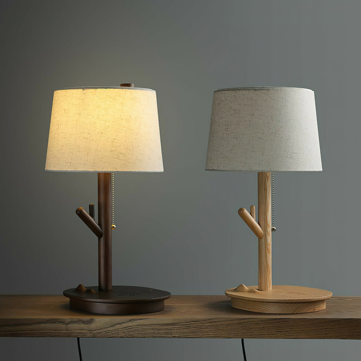Branch Rustic Wood Table Lamp