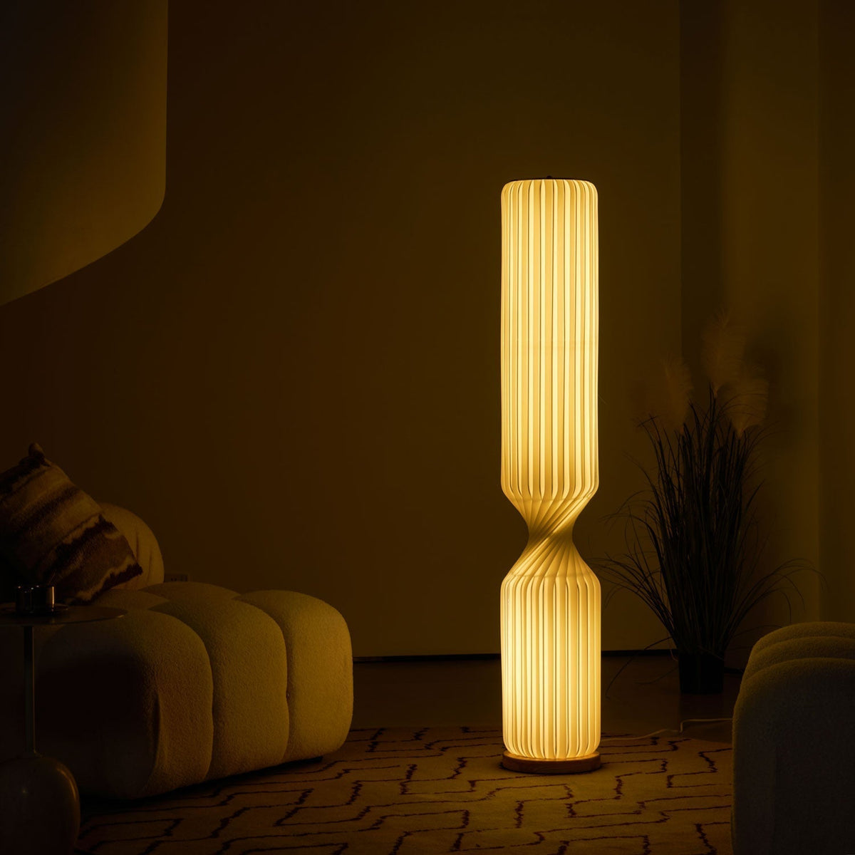 Oraeoril Modern PVC Floor Lamp