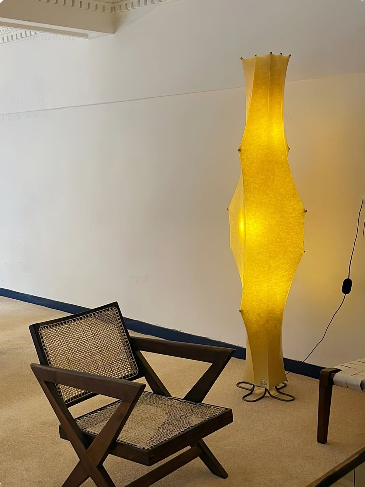 Vela Twist Silk Floor Lamp