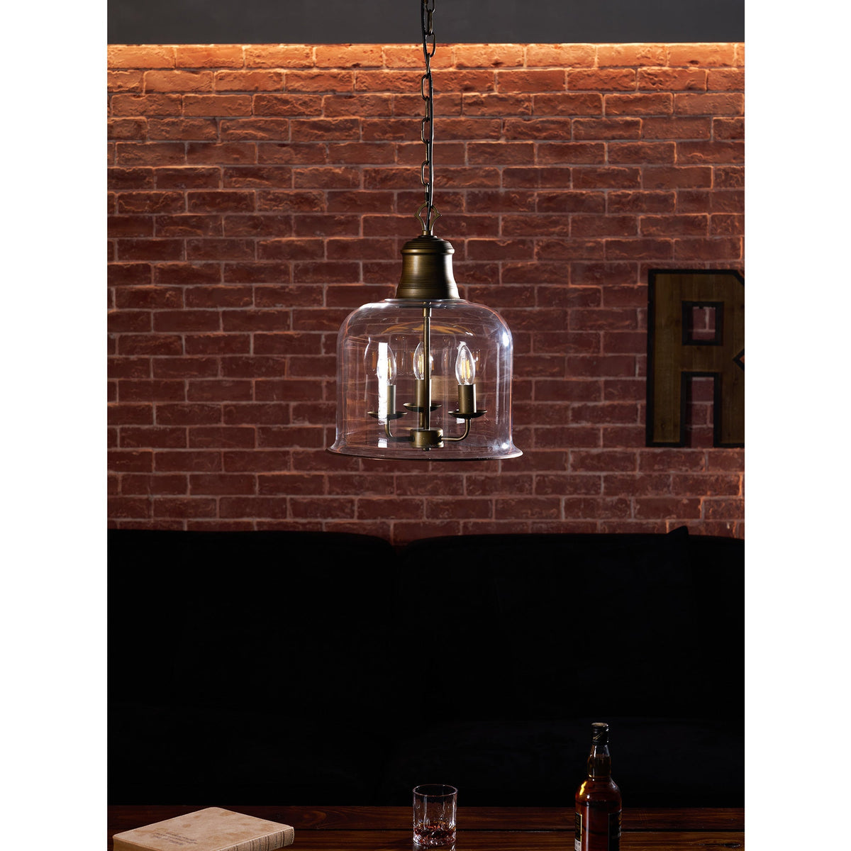 Wekai Glass Linear Pendant Light