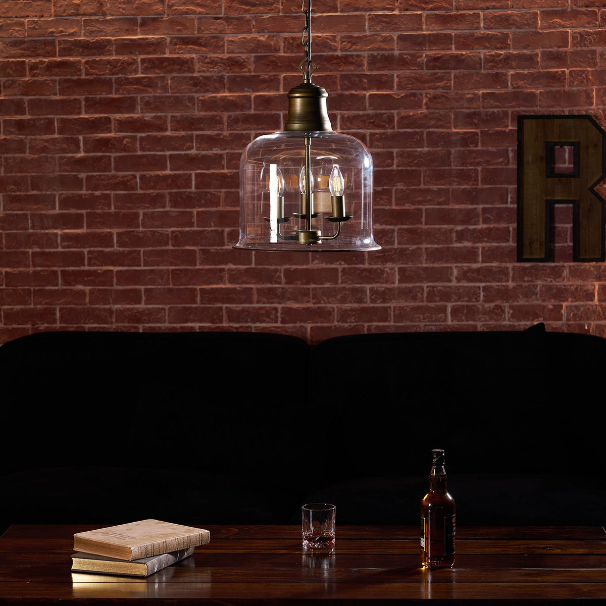 Wekai Glass Linear Pendant Light