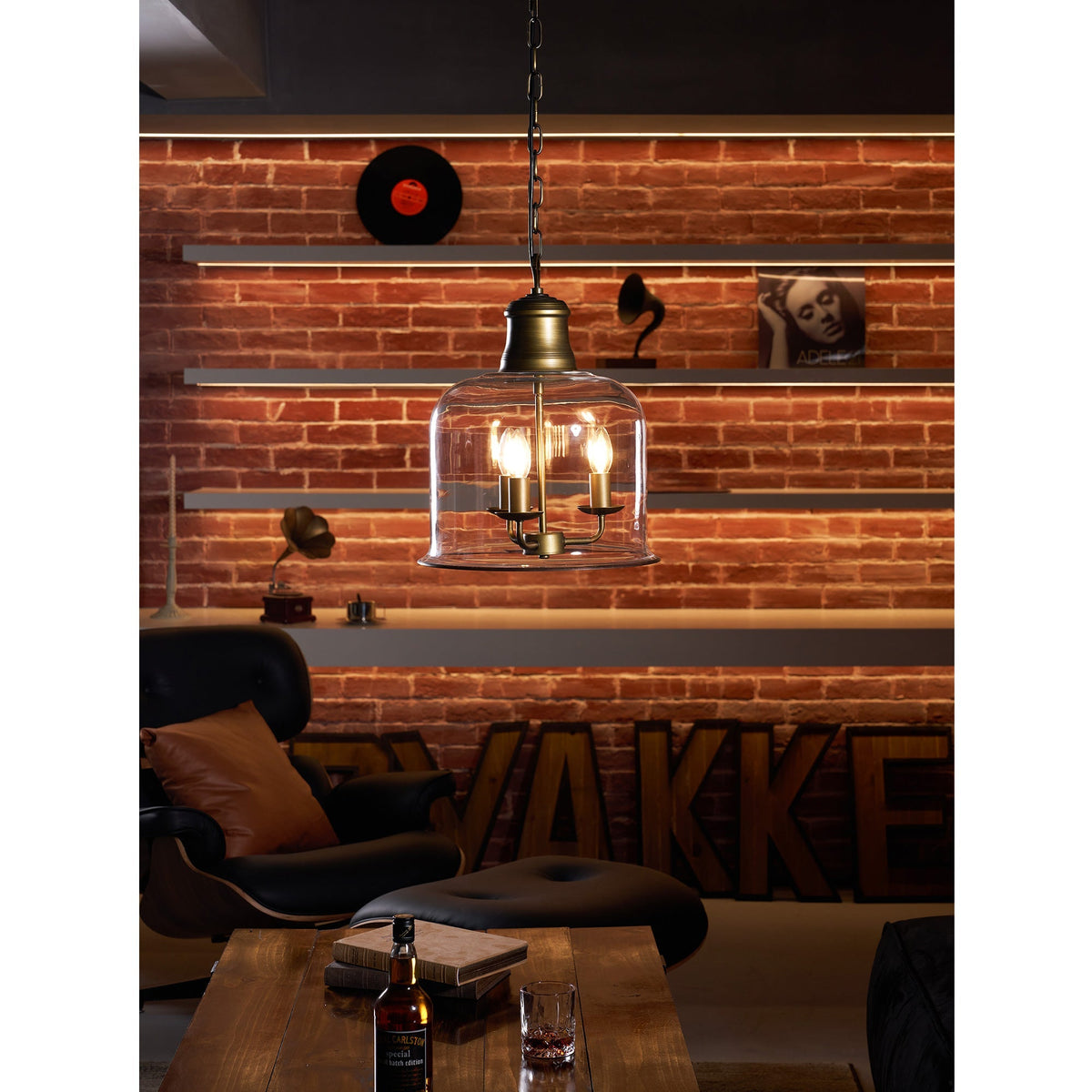 Wekai Glass Linear Pendant Light