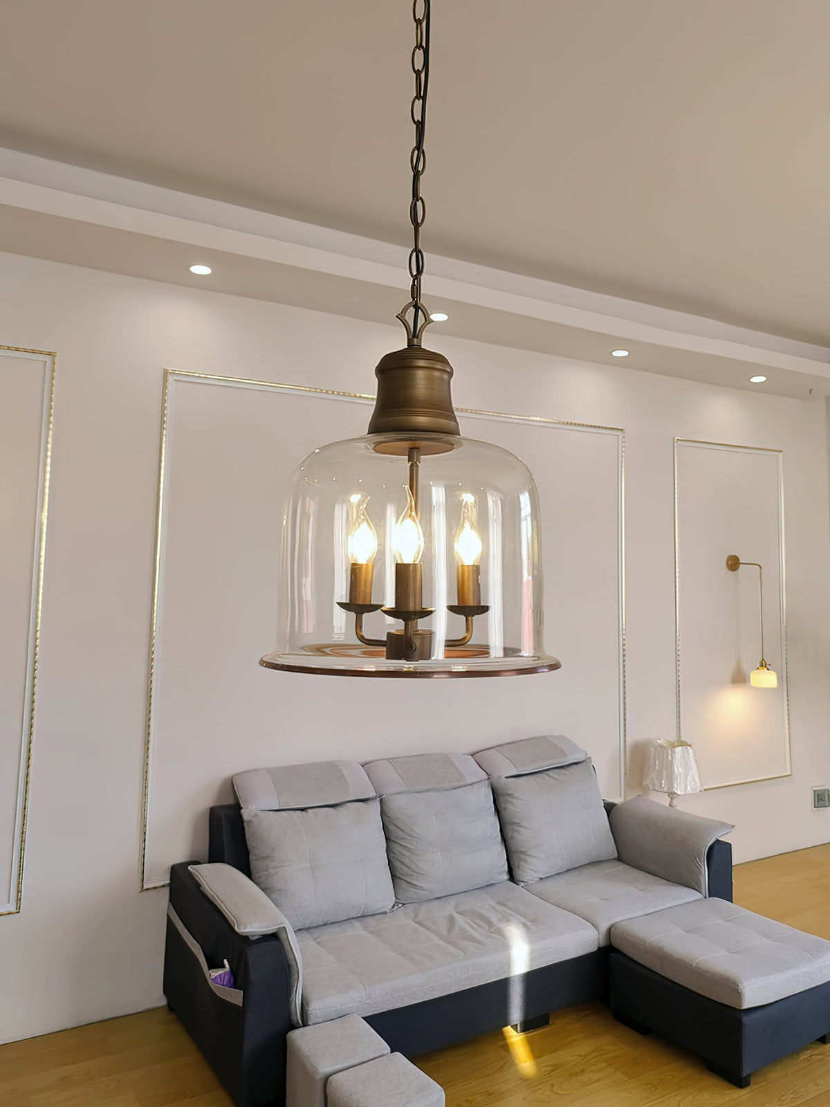 Wekai Glass Linear Pendant Light