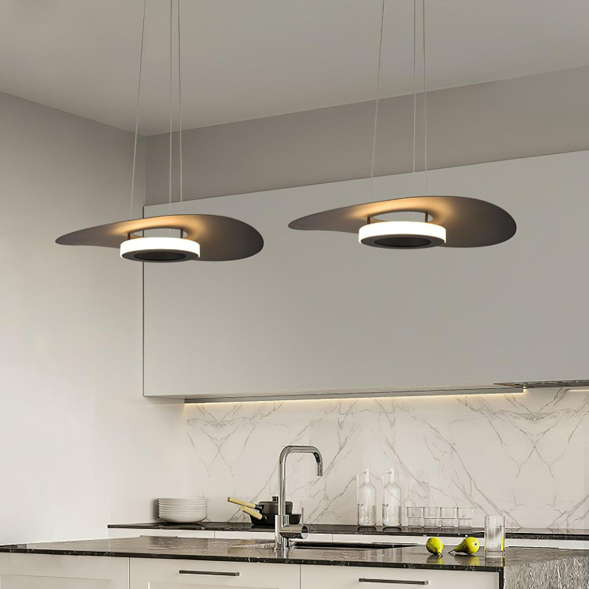 Woka Pendant Lamp Aluminum UFO Ring Minimalist