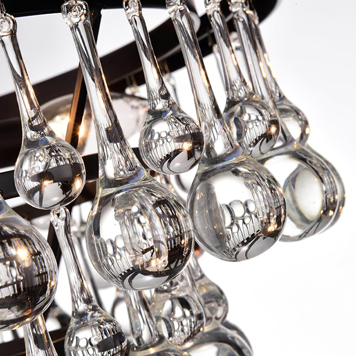 Avelis Postmodern Luxury Unique Tiered Crystal Chandelier
