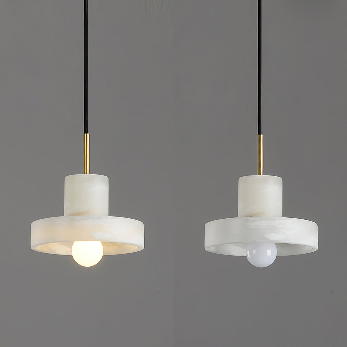 Maren Pendant Lamp Alabaster Hat-Shape