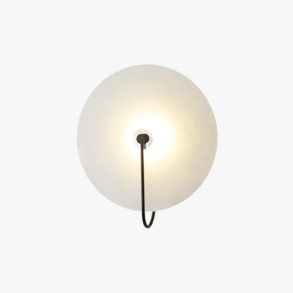 Elora Alabaster LED Wall Lamp Round Iconic Circular