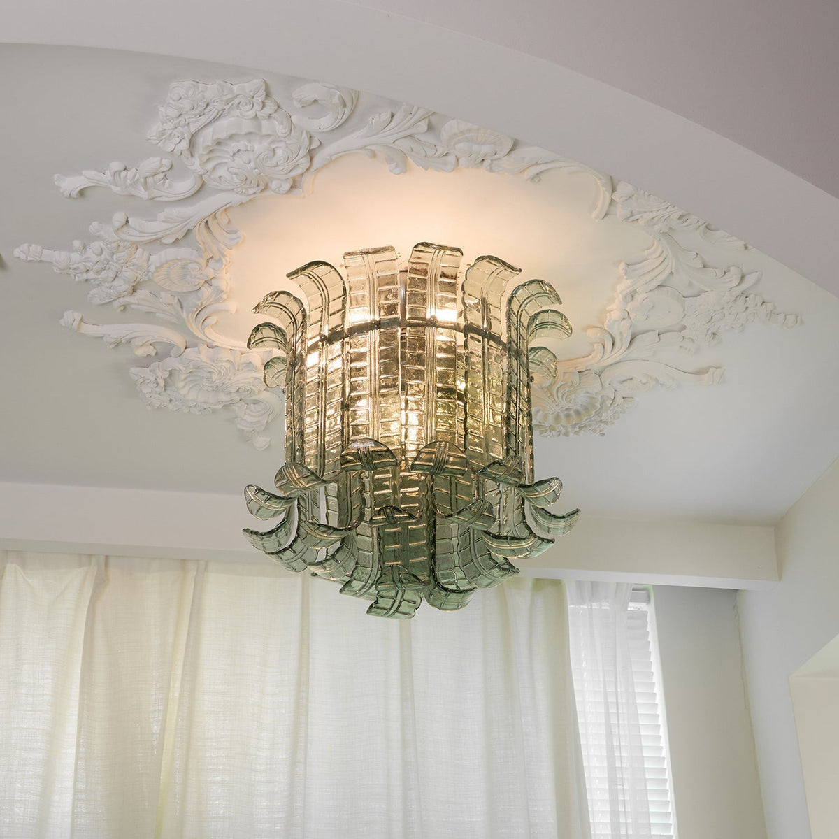 Eirisora Ceiling Lamp Murano Glass Petal Vintage
