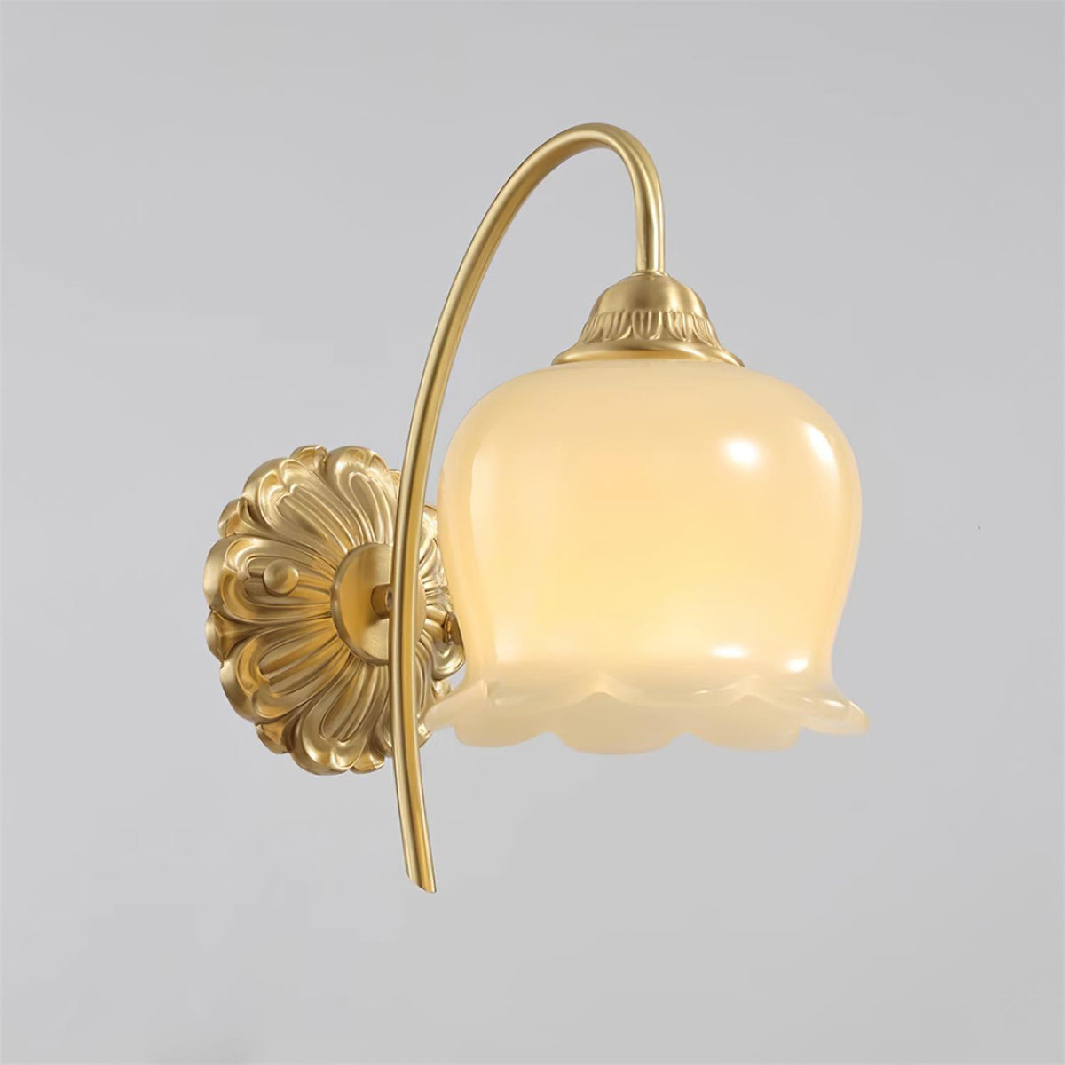 Dazell Art Flower Brass Resin Wall Lamp