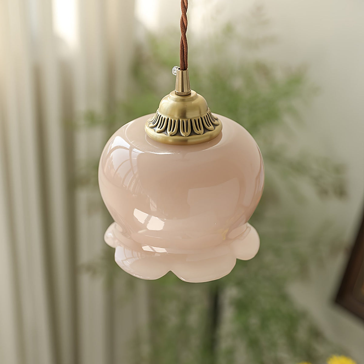 Veloza Brass & Resin Glam Pendant Lamp