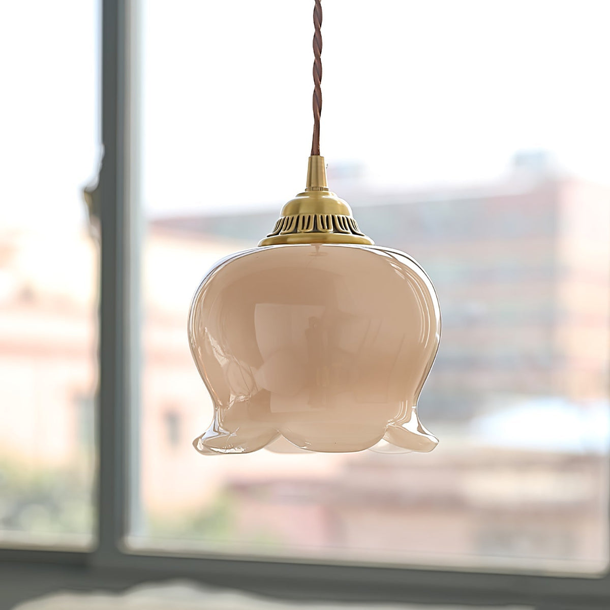 Veloza Brass & Resin Glam Pendant Lamp