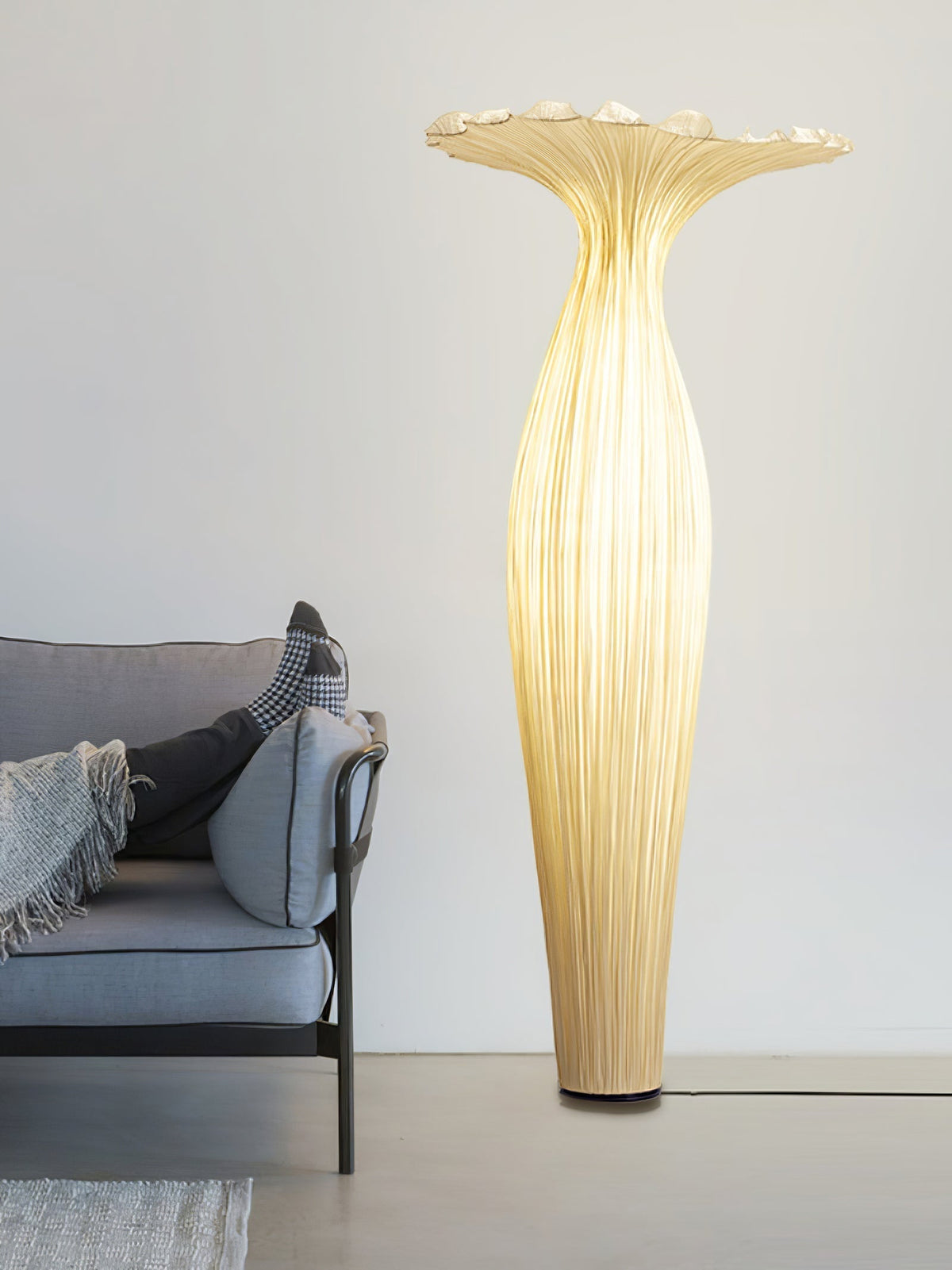 Zarinir Organic Fabric Floor Lamp