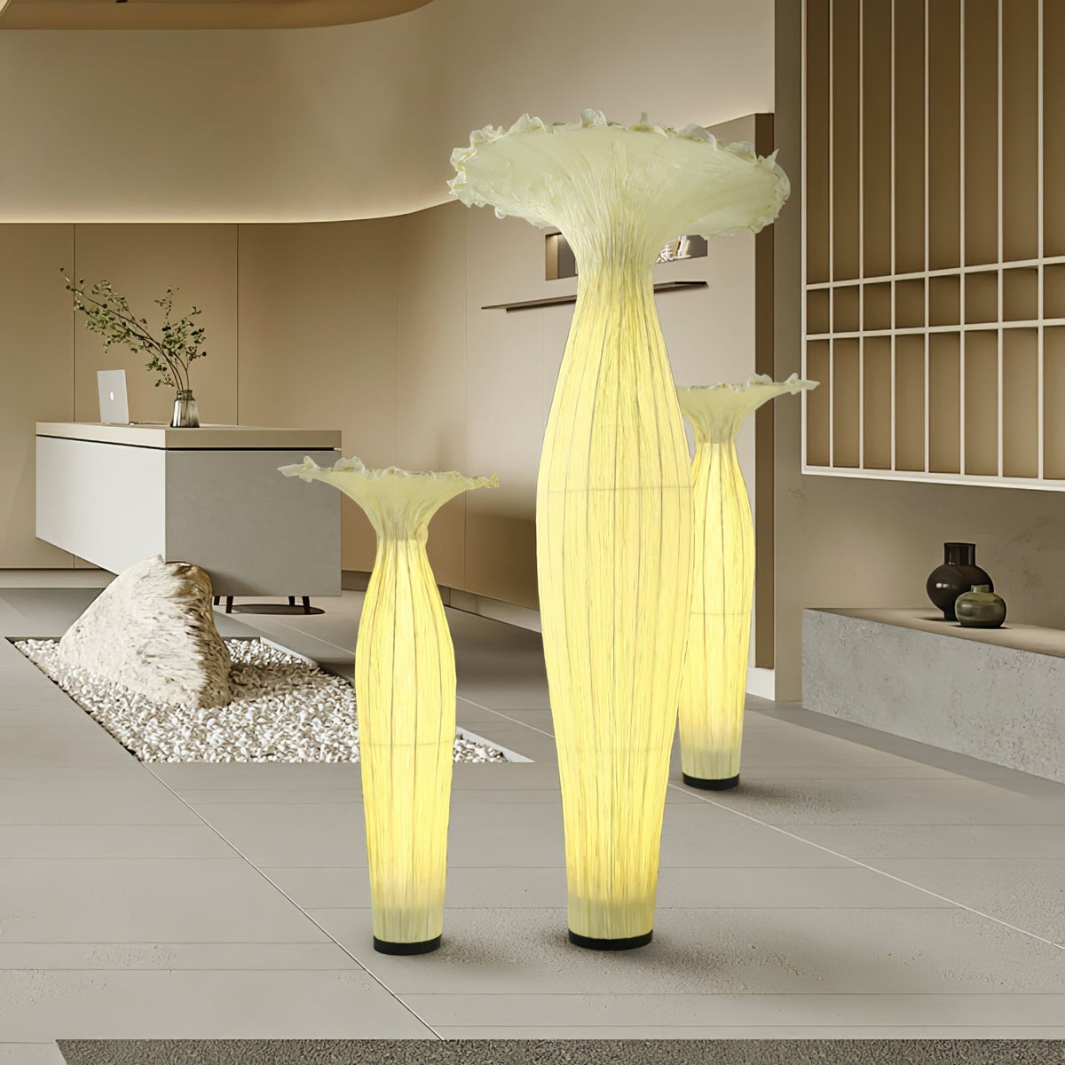 Zarinir Organic Fabric Floor Lamp