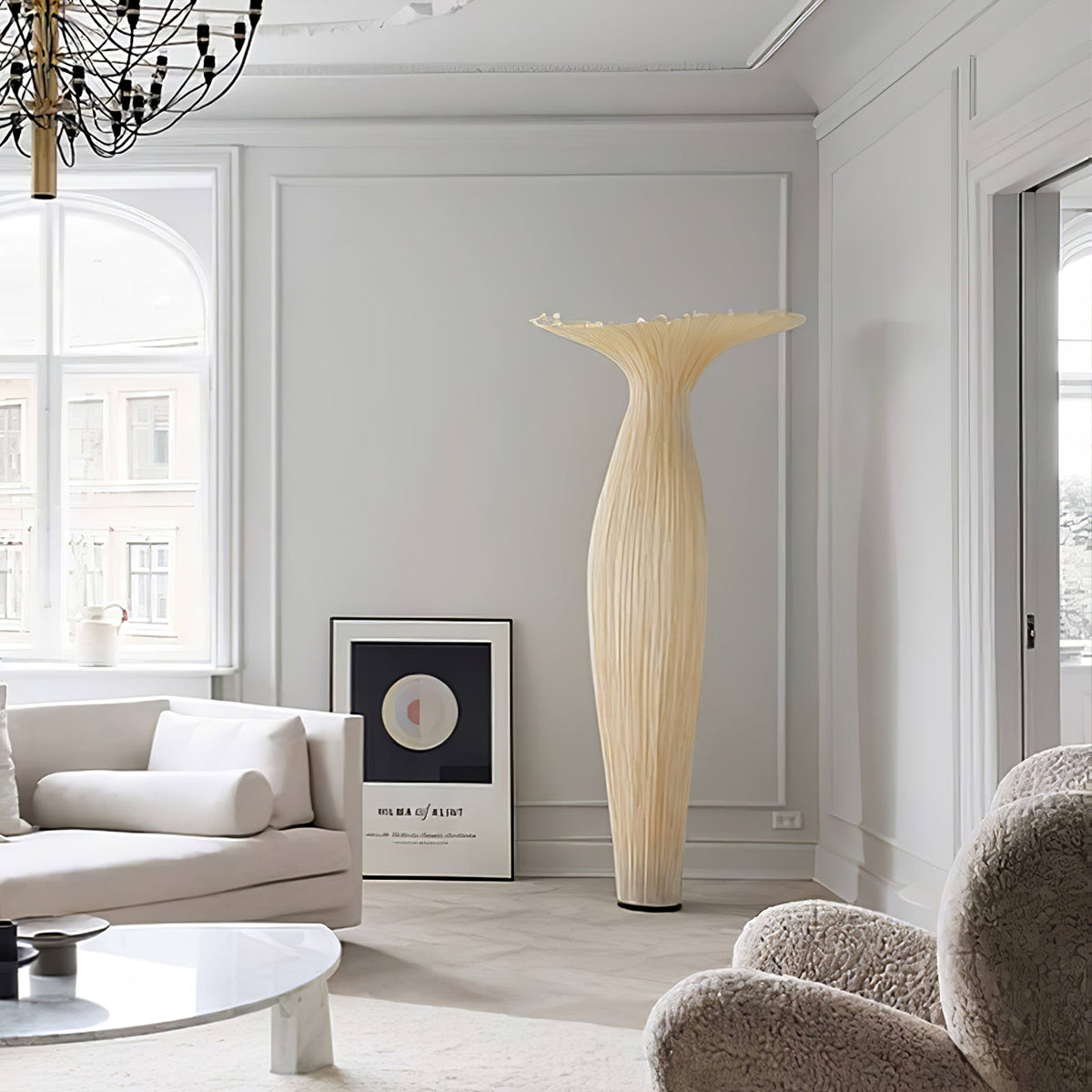 Zarinir Organic Fabric Floor Lamp