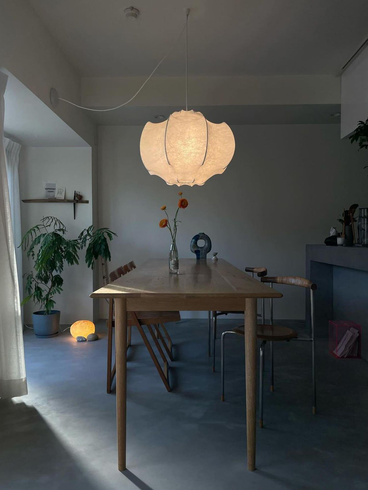 Lotus Minimalist Silk Pendant Lamp