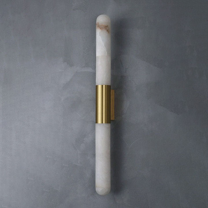 Eireaya Line Alabaster Tube Wall Sconce
