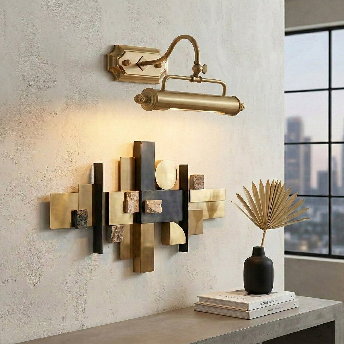 Cresswell Sculptural Metal Wall Lamp