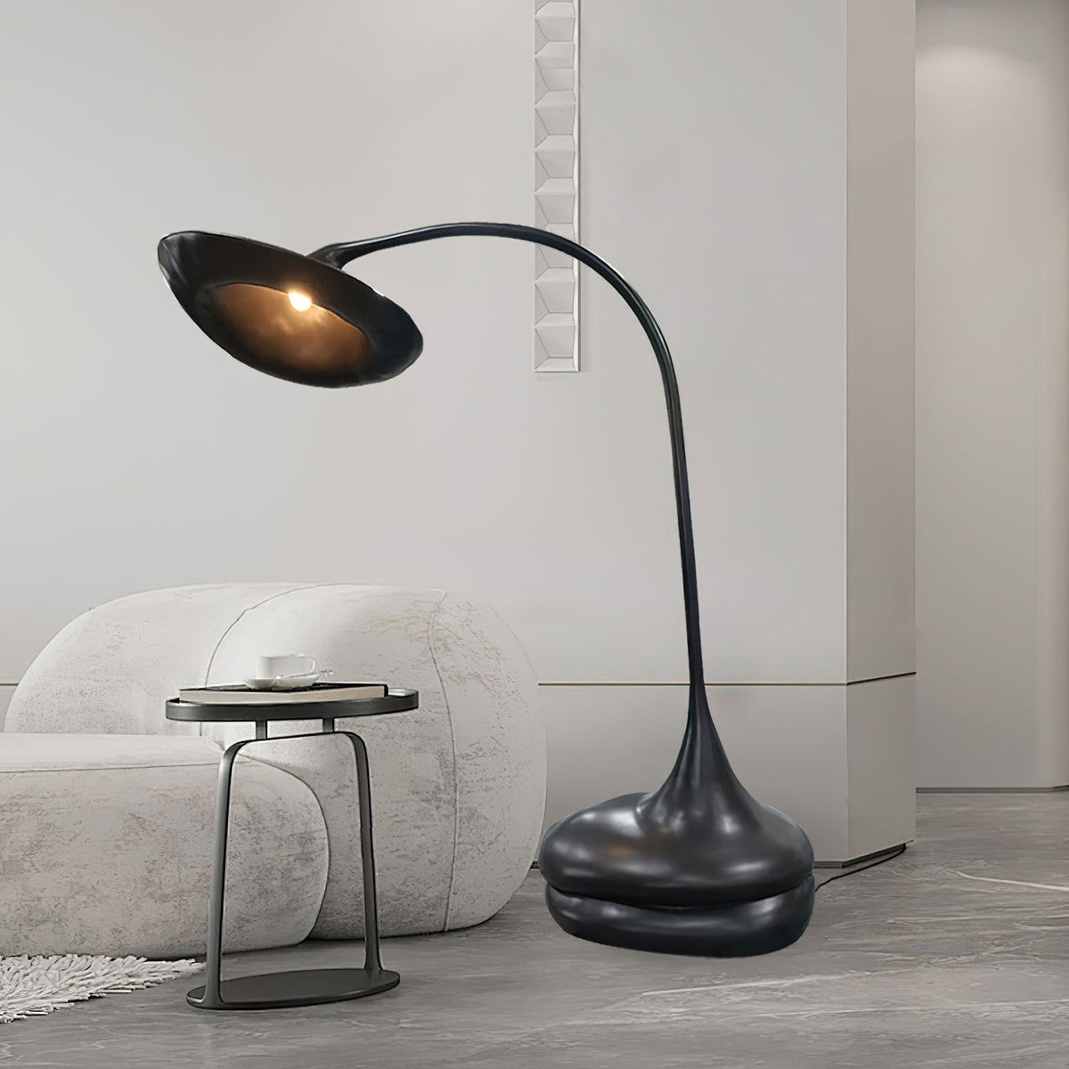 Elsilora Curved Black Desk Lamp