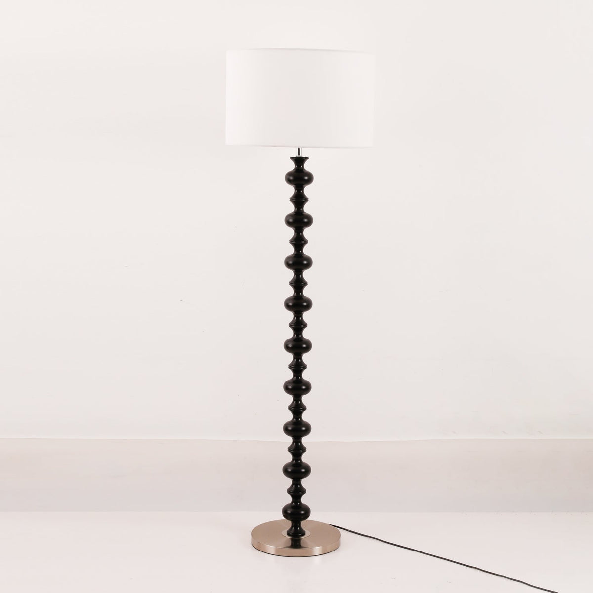 Eloisen Wood Fabric Minimalistic Floor Lamp