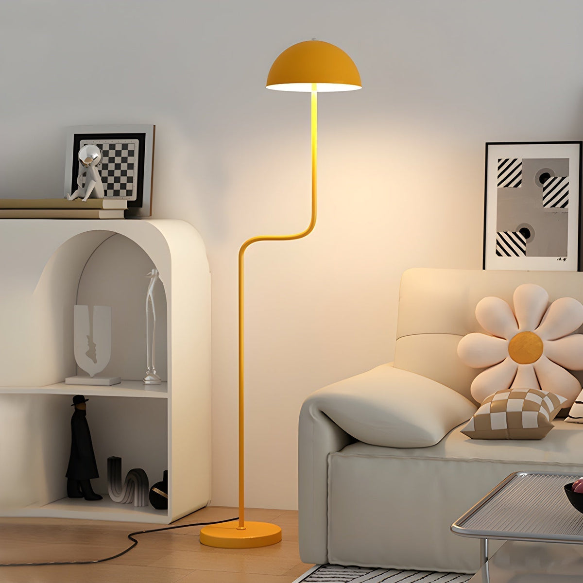 Narain Glass Minimalist Floor Lamp