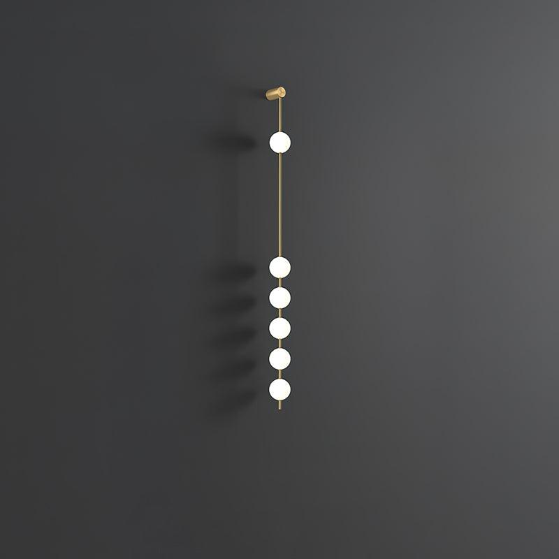 Willa Wall Lamp Vertical Balls Brass