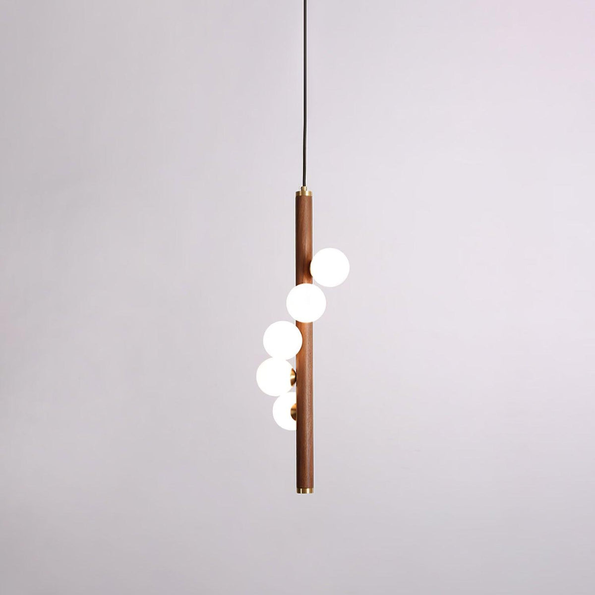 Rinenena Pendant Lamp Wooden Glass Linear