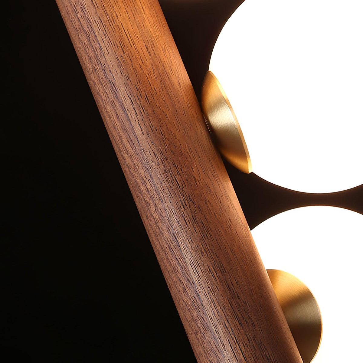 Rinenena Pendant Lamp Wooden Glass Linear