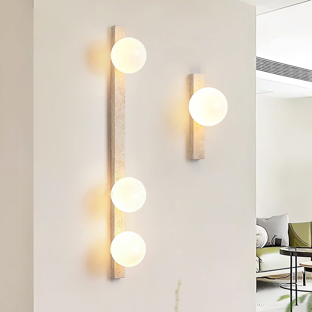 Valoaria Travertine Wall Light