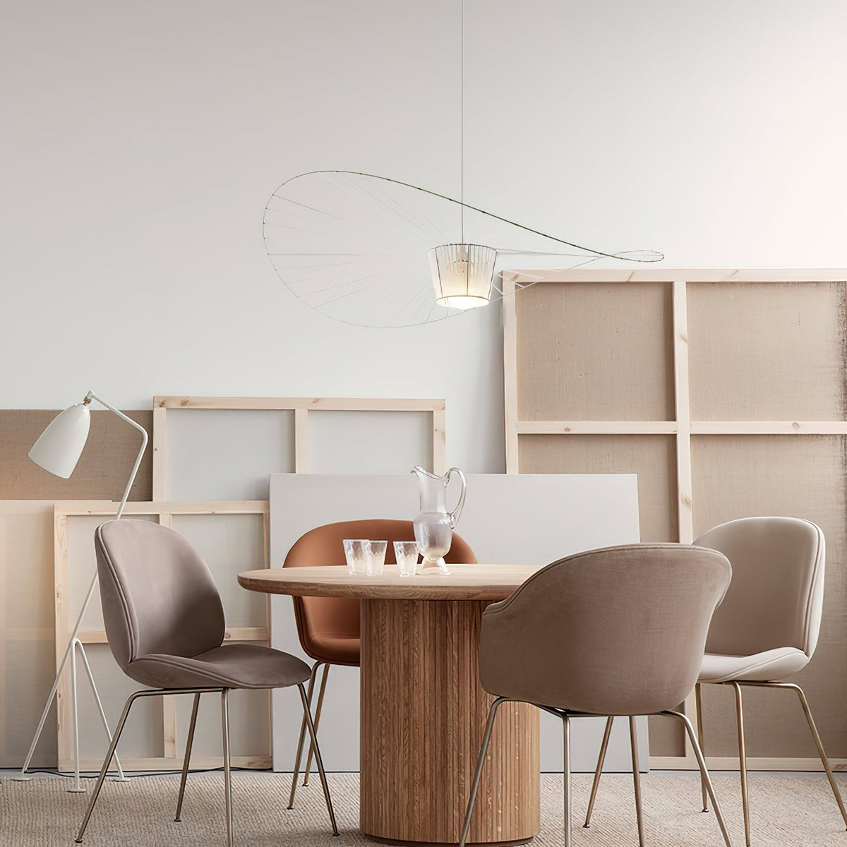 Norbury Fiberglass Disc Pendant Light