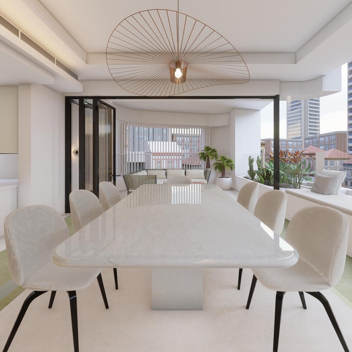 Norbury Fiberglass Disc Pendant Light