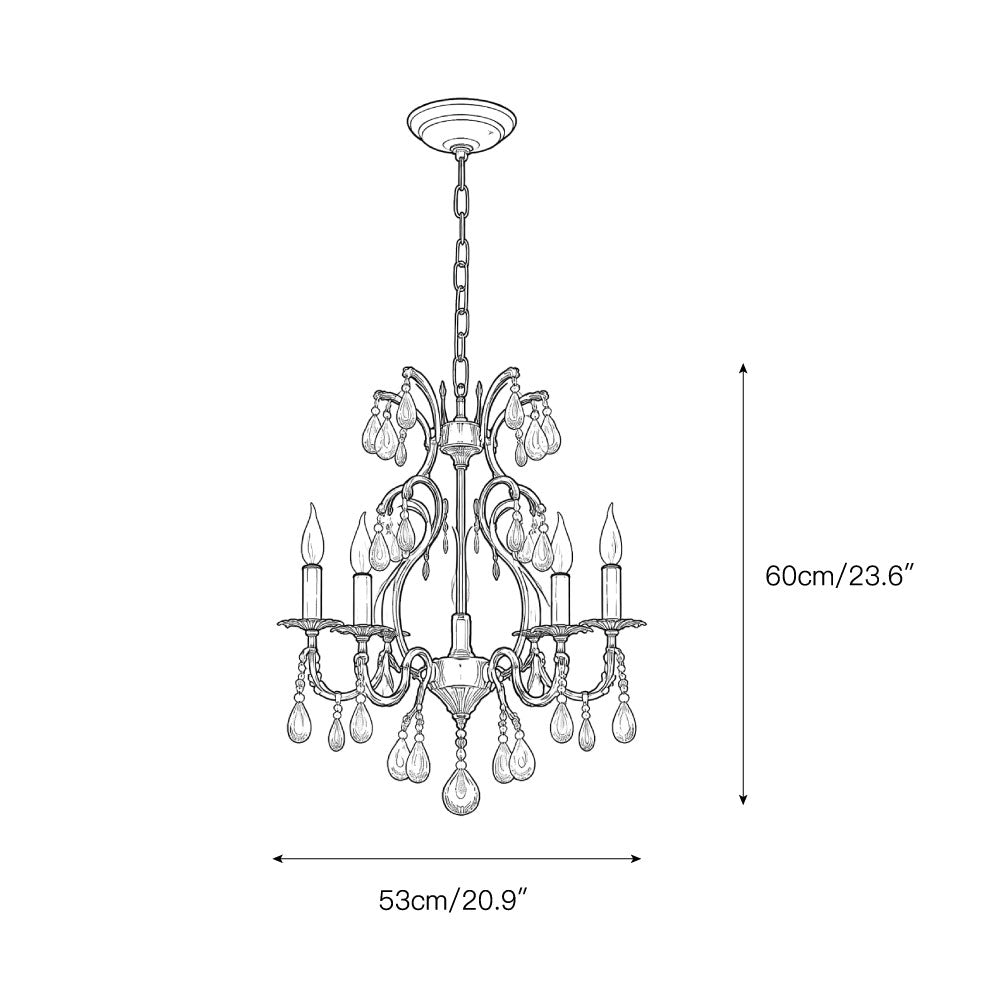 Delmoria Vesper Crystal Chandelier