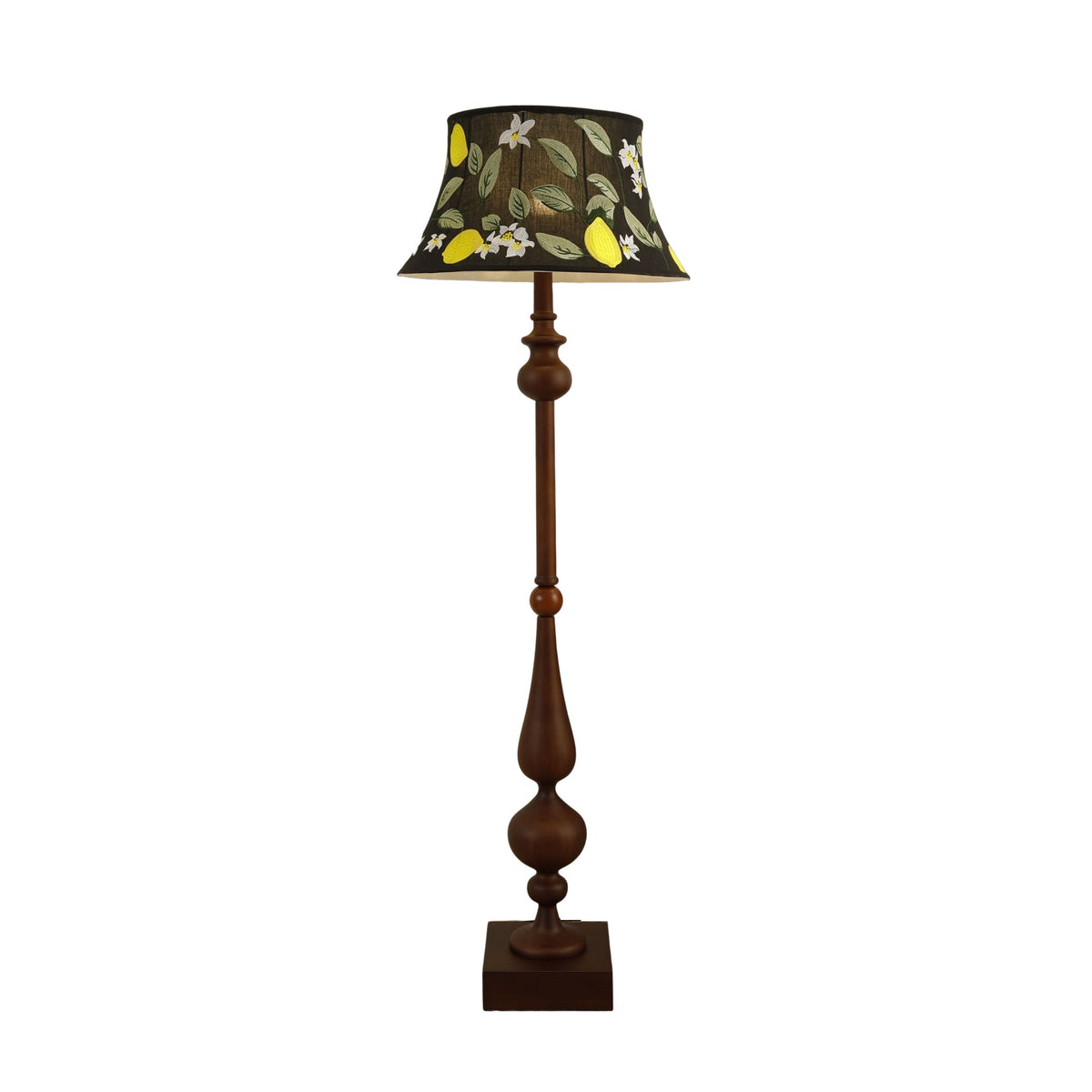 Floren Wood Fabric Classic Floor Lamp