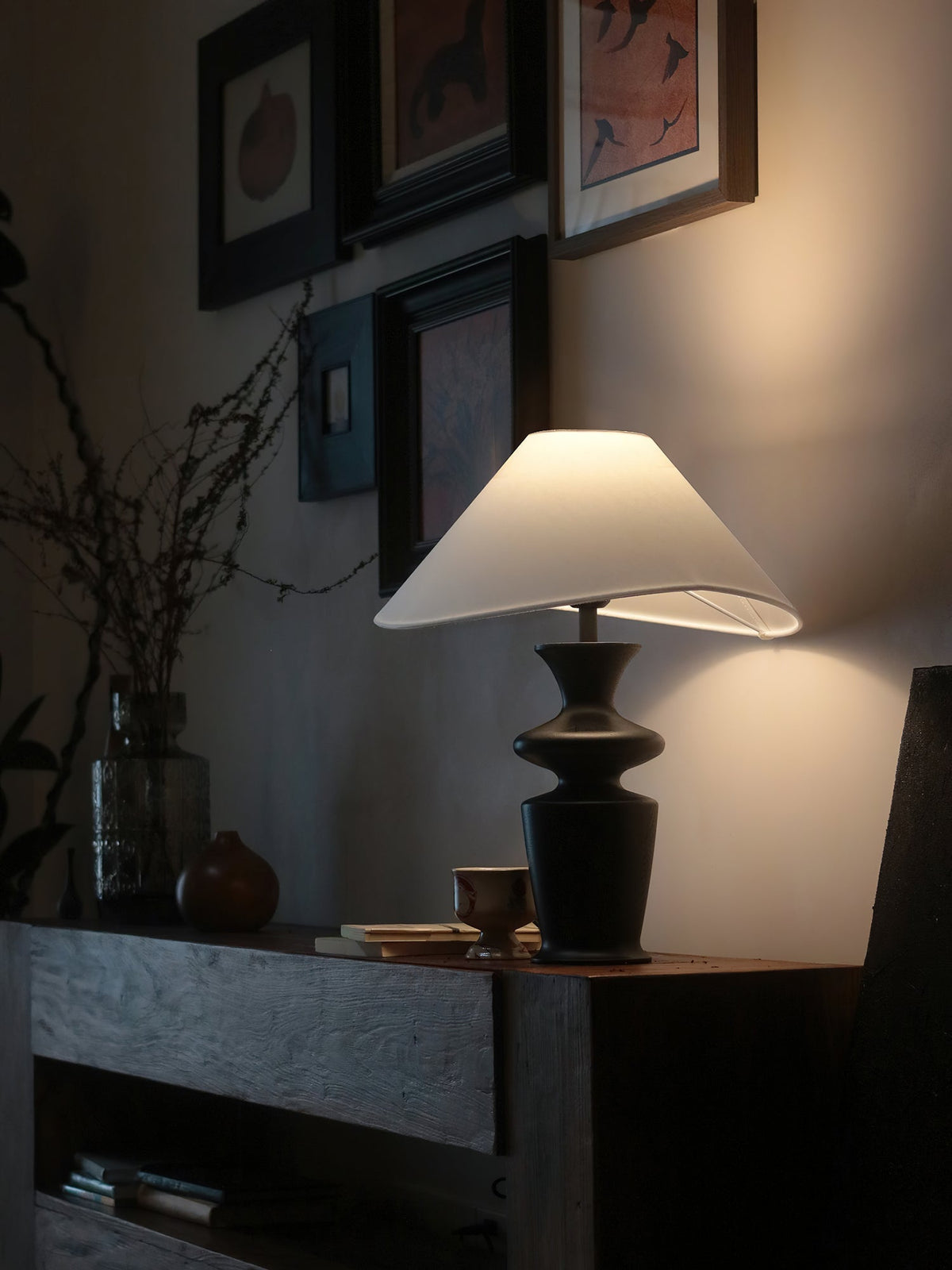 Sylaleria Minimalist Wood Table Lamp