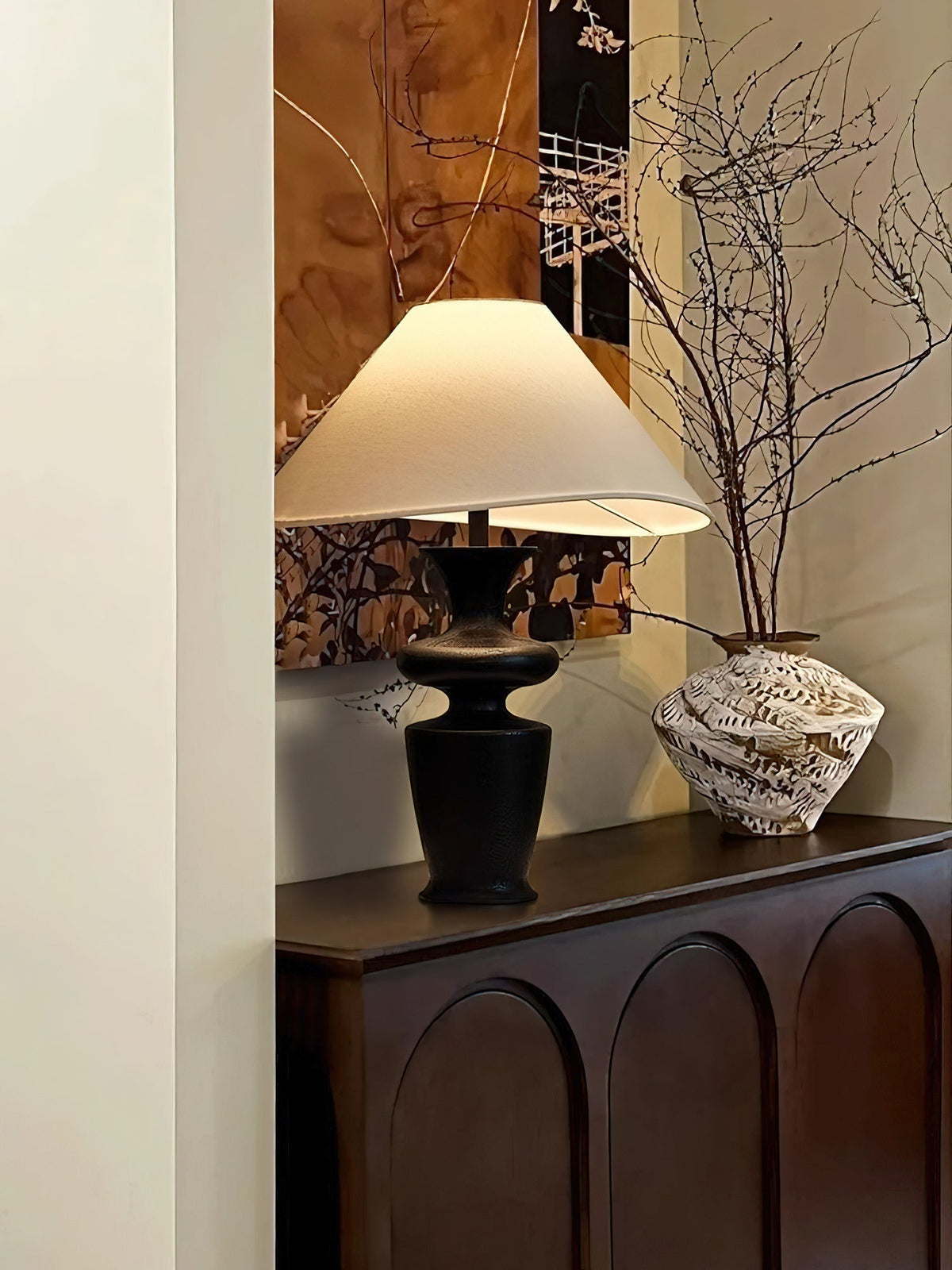 Sylaleria Minimalist Wood Table Lamp