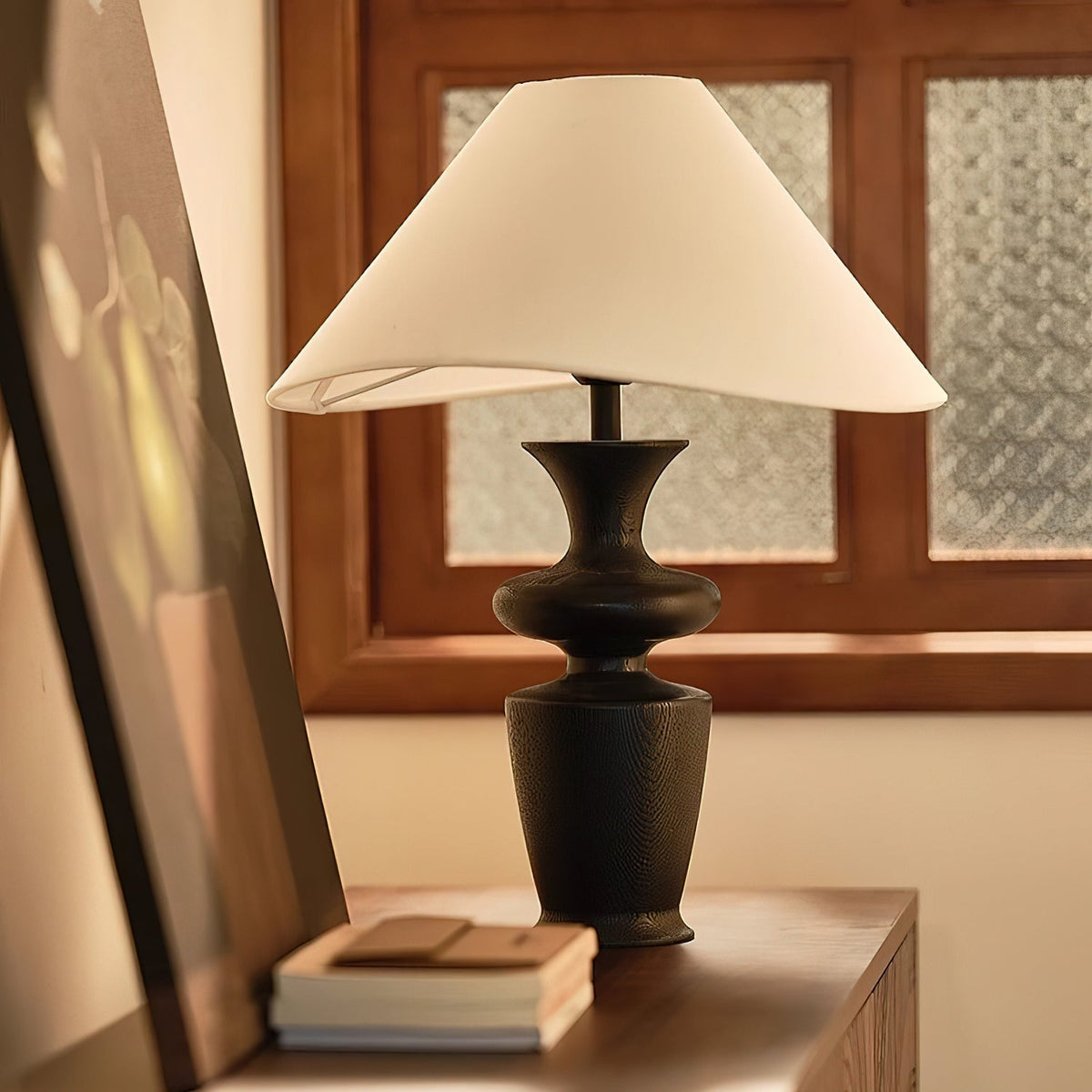 Sylaleria Minimalist Wood Table Lamp