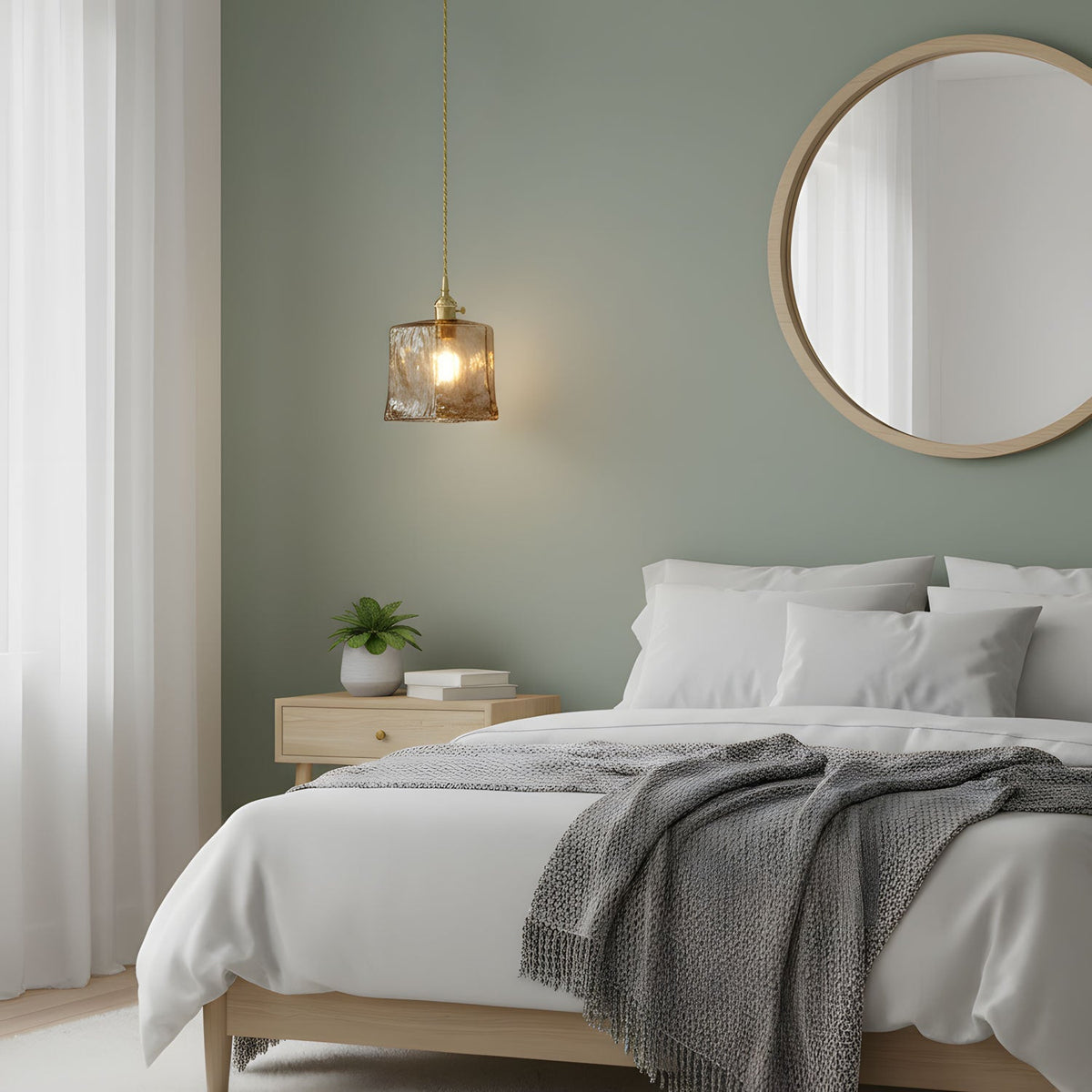 Xason Brown Glass Pendant Light
