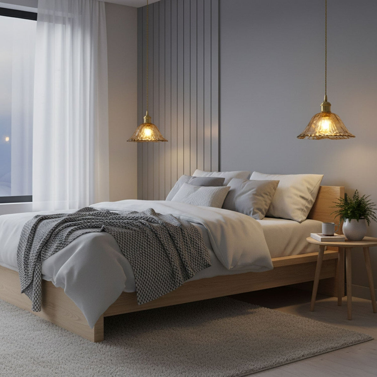 Xason Brown Glass Pendant Light
