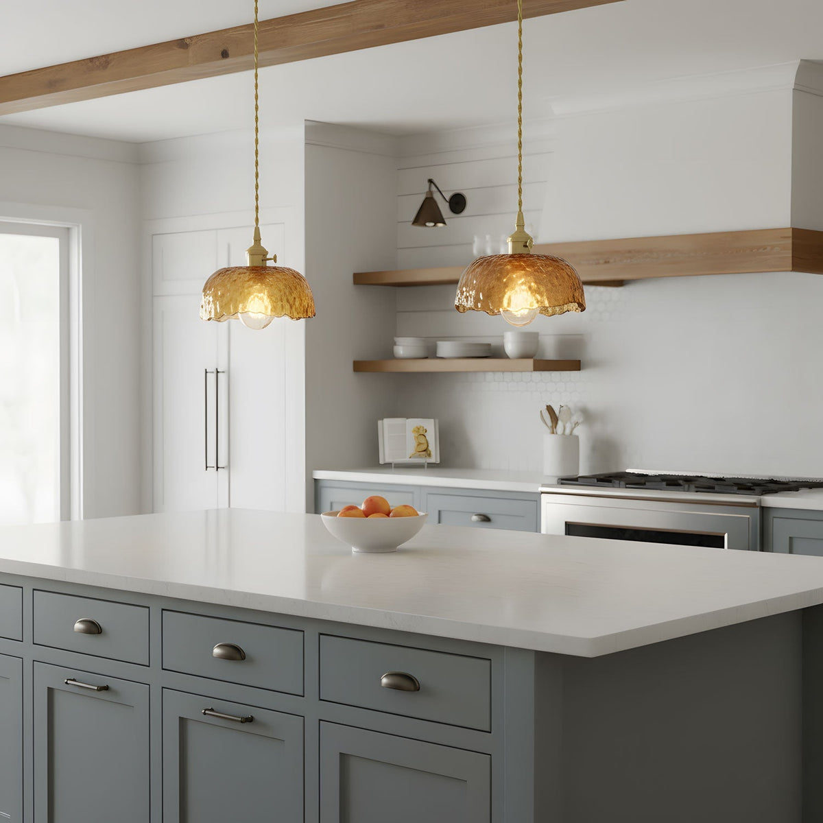 Xason Brown Glass Pendant Light