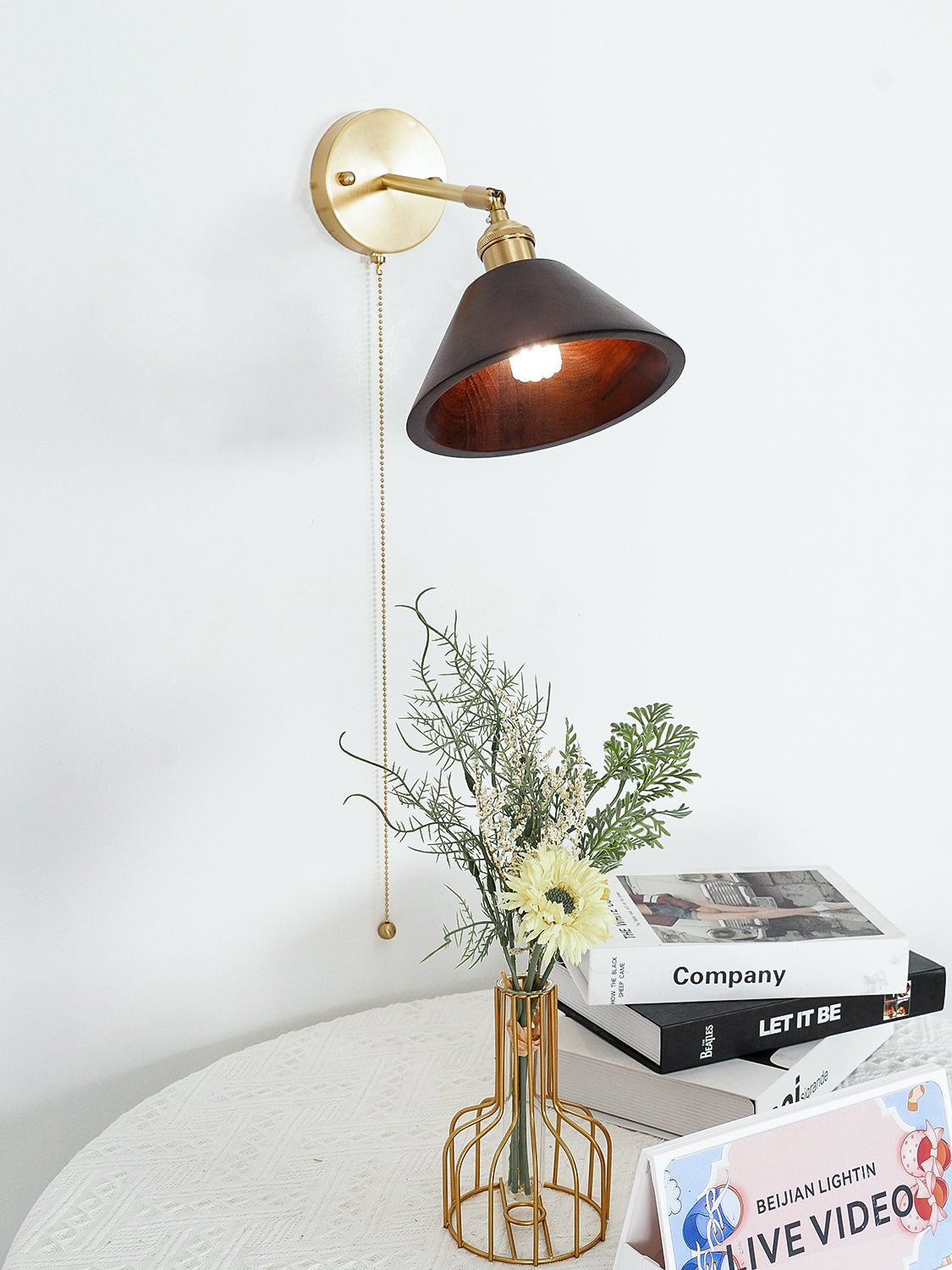 Rasen Vintage Wood Wall Lamp