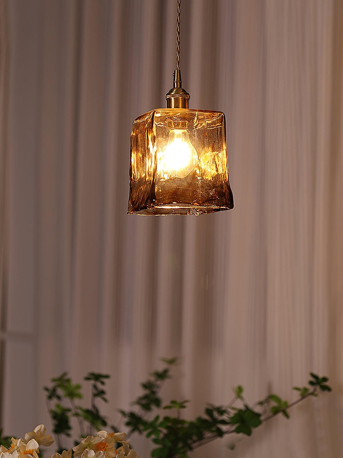 Xason Brown Glass Pendant Light