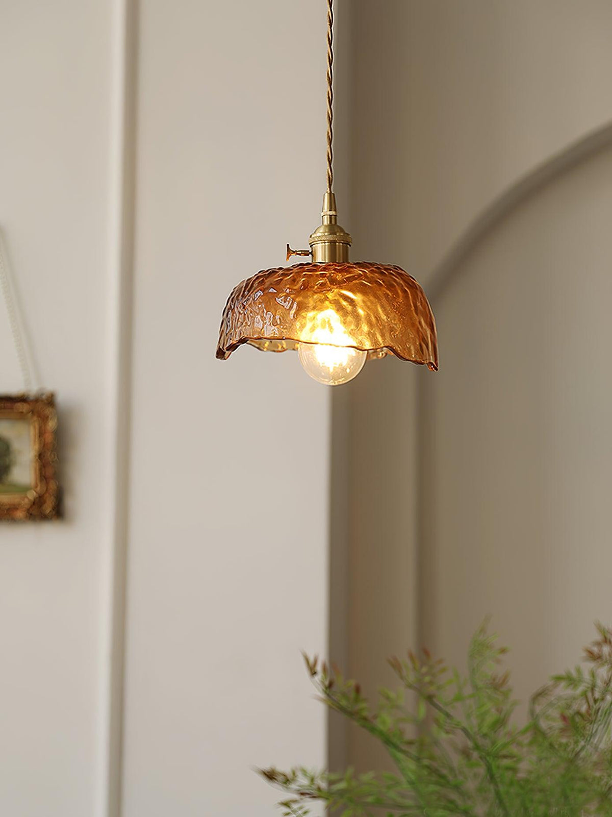 Xason Brown Glass Pendant Light