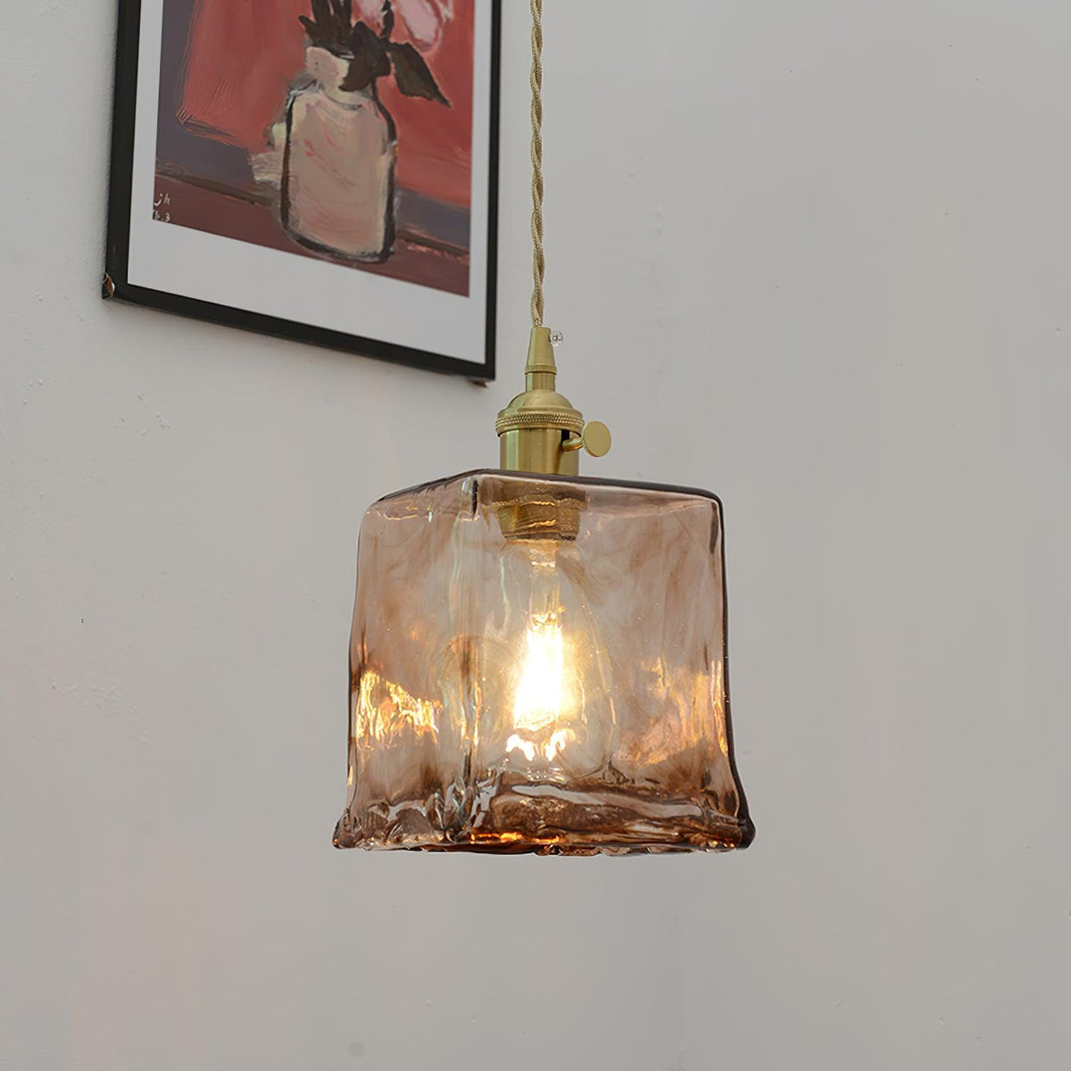 Xason Brown Glass Pendant Light